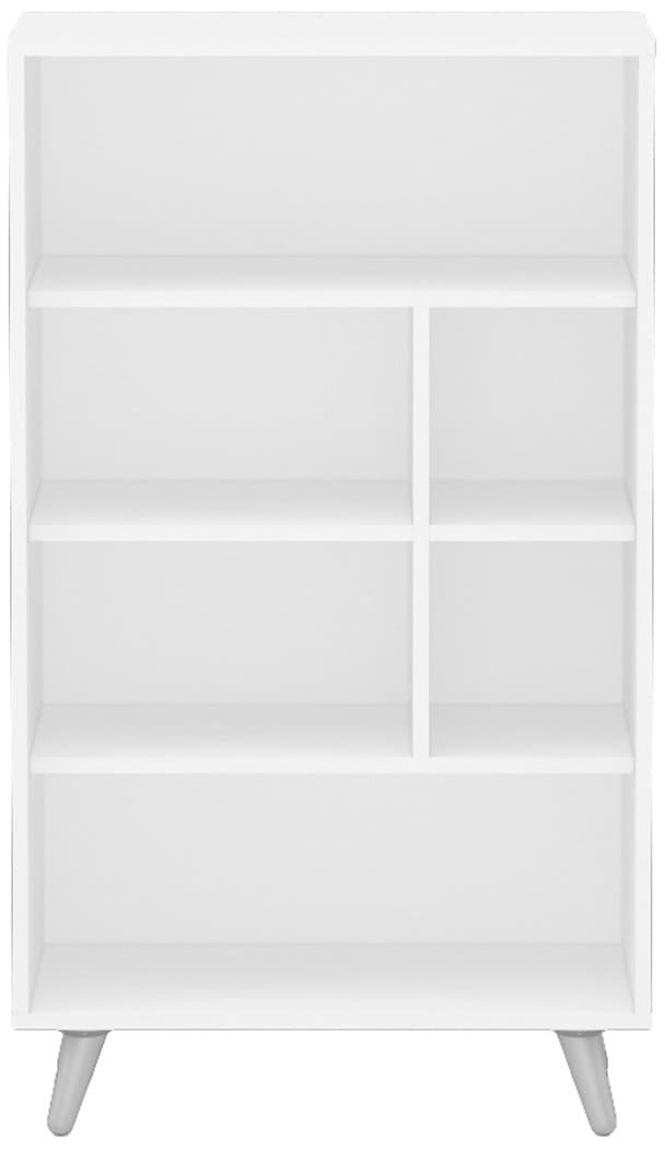 Polifurniture Sidney Four Shelf Bookcase, White