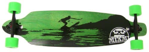 MIAMI LONGBOARDS Drop Through SURF Green Longboard Skateboard