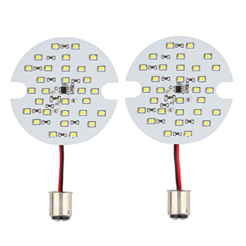 PROAUTO 2x 12 Volt Bulb Front Turn Signal Light Bulbs 1157 BAY15D Yellow LED Rear Turn Signal Light Panel for Harley Touring