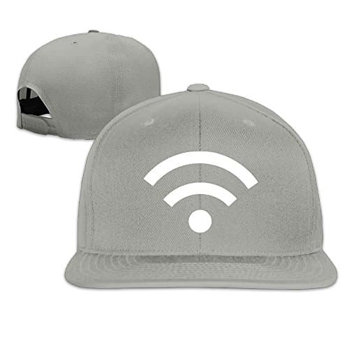 Cianvos Wifi Flat Bill Snapback Adjustable Athlete Hats Ash