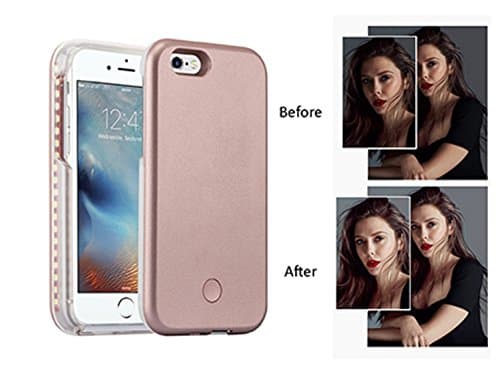 PopSmart Selfie Light iPhone Case 6 Plus ,Rose Gold (Rose Gold, iPhone 6 Plus)
