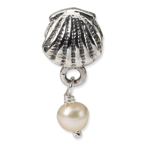 Sterling Silver Shell Cultured Pearl Dangle Bead