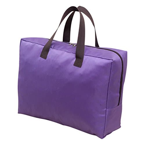 EASEHOME 100L Large Bedding Clothes Storage Bag, Under Bed Storage Bags Strong Stuff Organizer Moisture Proof Bag for Moving Travelling Laundry Blanket Duvet Toy with Zipper and Handles, Purple