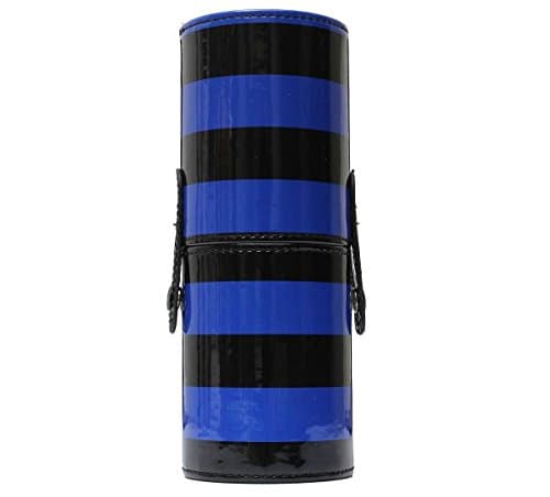 Makeup Brush Empty Holder Round Pen Cosmetic Tool PU Leather Cup Container Portable Travel by Stcorp7 (blue)