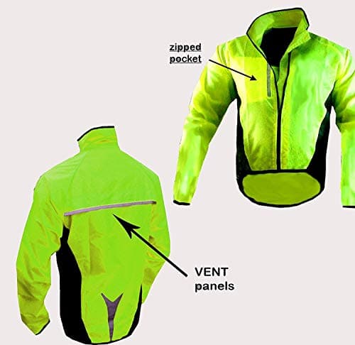 HILTON ENTERPRISES CYCLING JACKET WATERPROOF HIGHLY VISIBLE (SMALL)