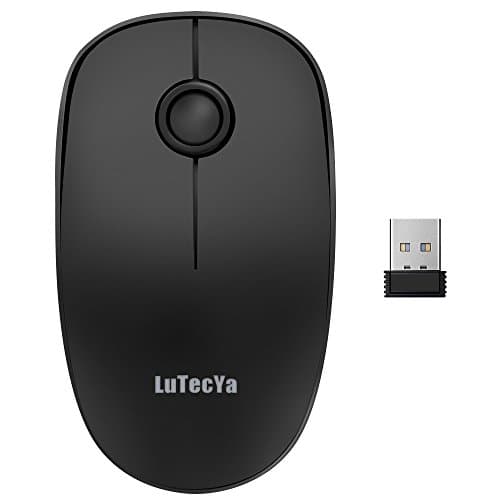 2.4G Slim Wireless Mouse With Nano Receiver ,LuTecYa No Noise Silent Click Computer Tablet Notebook PC and Mac