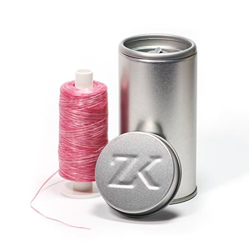 200 m Polyester Premium Waxed Dental Floss New Spool Light Blue Without Aroma without Fluoride | Vegan | Refillable | Protects Against Sore Gums | in Grey with Classic Embossed | Family Pack | Bulk Pack for 400 Applications Can | 4x More Capacity than standard packaging