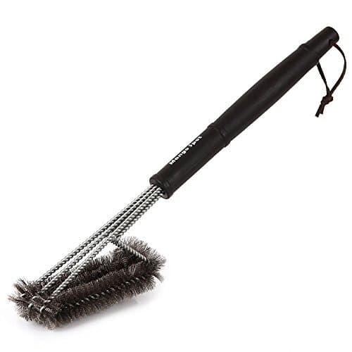 Mango Spot Grill Brush with 3 Super Thick Brushes,long Handle and Stainless Steel Bristles ,Wire Cleaner Accessory for Charcoal, Weber, Gas, Electric, Porcelain, Infrared Barbecue