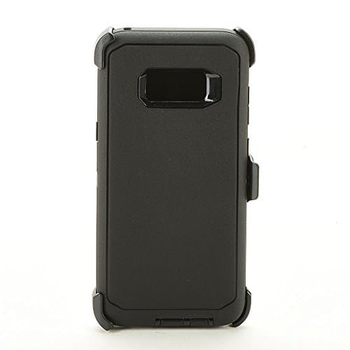 Galaxy S8 PLUS Case, 3-Layer Protection Military Grade Rugged Shockproof Defender Case for Samsung Galaxy S8+ Models (With Belt Clip Holster) (Black)