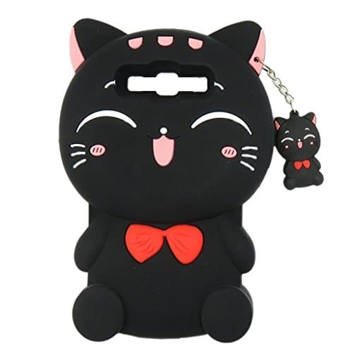 iPhone 8 Case, iPhone 8 Plus Case, iPhone X Case, Maoerdo Cute 3D Cartoon Black Lucky Fortune Plutus Cat Kitty Fashion Silicone Rubber Phone Case Cover for Apple iPhone 8 / 8 Plus / iPhone X