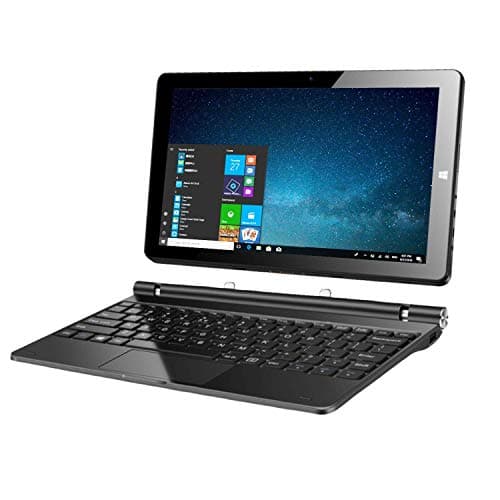 AWOW 10.1" Windows 10 Tablet PC 2 in 1 Touch Screen Laptop with Detachable Keyboard, Intel Quad Core 1.44Ghz/ 4GB DDR3 32GB eMMC /IPS/ Dual Camera/ Bluetooth 4.0/HDMI/MicroSD/USB