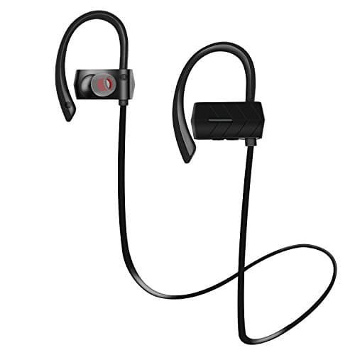 Headset Bluetooth Wireless, Bluetooth 4.1 Headphones Lightweight Stereo Earbuds With Waterproof Sweatproof Wireless Earbuds for Running Exercising (Blck)