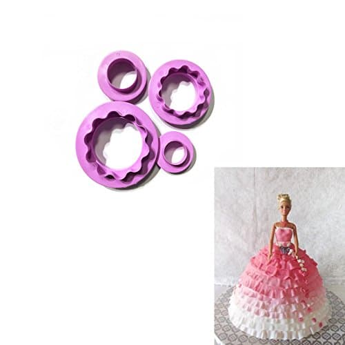 Kitmap Fondant Cake Cutter Wavy Doll Cake Mold Two models Cake Decoation Tools for Party and Wedding Cake Mold