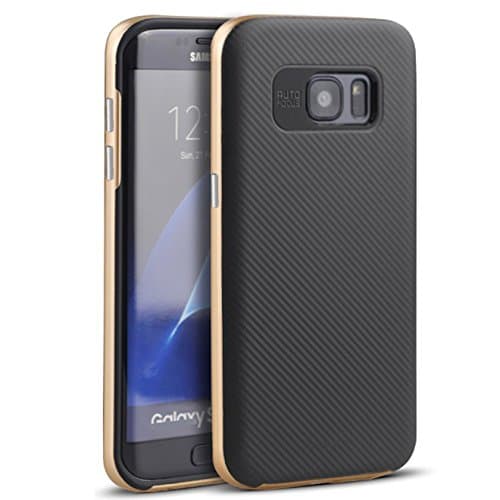 mc-dingar FULLMOON(TM) Ultra Thin Slim Design Soft Hybrid PC Bumper Case Cover For Samsung Galaxy S7 (Gold)