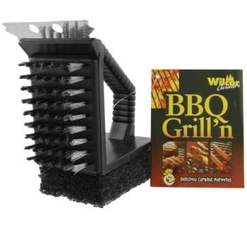 3-in-1 Compact BBQ Grill Scraper, Scrubber and Brush
