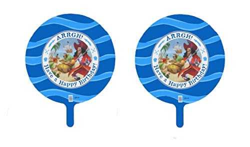 2 Peter Pan's Captain Hook Birthday Mylar Balloons