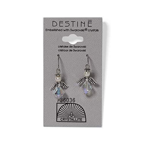 Crystallite Destine Angel Dangle Earrings