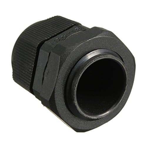 M20x1.5 IP68 Thread Compressio Stuffing Cable Gland Locknut (Black) by ScharderVoz