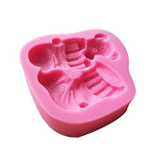 preliked Cake Decorating Mold With Bear Christmas Socks Shape Silicone DIY Fondant Baking Tool