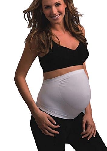 ElephANT Maternity Women's Seamless Belly Band for Back Support (Medium, White)
