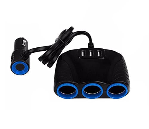 Car Cigarate Plug with 3 USB 2.0 Port 1 to 3 Plugs