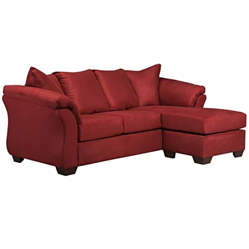 Winston Direct Designer Series Contemporary Microfiber Sectional Sofa with Left Side Facing Chaise Lounge, Fixed Pillow Back Cushions