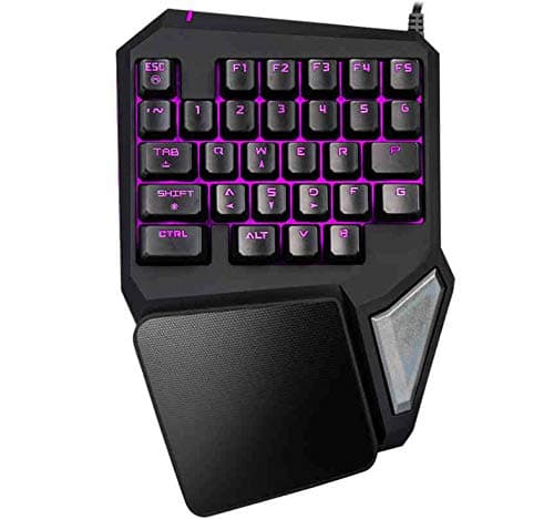 YMNL USB Cable Game Controller, Keyboard Handle 2 in 1 for League of Legends Support Pc, One-Handed Operation Game Console Game Controller