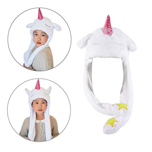Animal Hat Ear Moving Easter Costume Hat Funny Plush Hat Cap for Women Girls