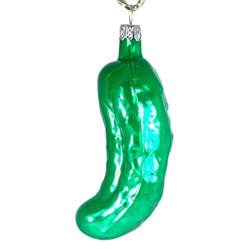 Glass German Pickle (green, opal)