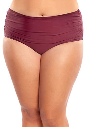 Always For Me Plus Size Ruched Swim Brief