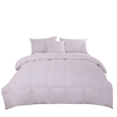 unite down Luxury Goose Down White Comforter/Duvet/Quilt For All Seasons, 800TC, White Full/Queen