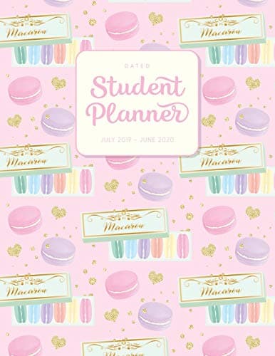 Dated Student Planner July 2019 - June 2020: High School or Middle School Planner - Macaron In A Gift Box (Diary & Organizers for Academic Year 2019-2020 - Kawaii Aesthetic)
