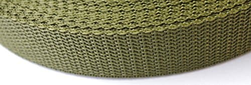 25mm Olive Green Polypropylene Webbing Strap Tape approx 5 Metres Long