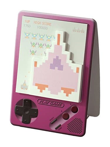 Sticky Notes Pad, Original Sticky Notes Pad by The Blank, Variety Of Shapes and Colors, Vintage Device Designs, Charming and Nostalgic Styles (Game Boy Galaxy – Pink)