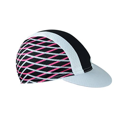 YIDUN Polyester Cycling Cap Sweat Wicking Lines White