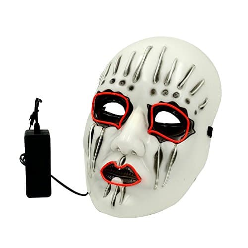 Nirco EL Light Up LED Mask Slipknot Mask EL Wire Halloween Party Luminous Mask (Sound Control)