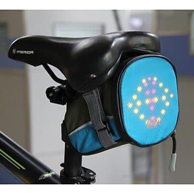 quan Remote Control LED Light-up Warning Bicycle Saddle Bag
