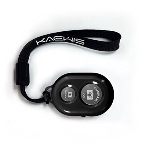 KAEWIS Wireless Camera Shutter Remote Control for Smartphones -Bluetooth Shutter for Selfie camera for iPhone, Smartphones (Black)