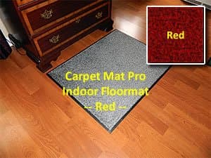 Walk Off Entry Floor Mat - Carpet Mat Pro - 4' x 15' - Red - Non Skid Indoor Runner Matting