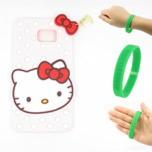 G935T Case,Galaxy S7 Edge Case,S7 Edge Silicone Case,Bat King Cartoon Hello Kitty Silicon Gel Rubber Case Cover Skin for Samsung Galaxy S7 Edge SM-G935(T-Mobile)(Beige Kitty)