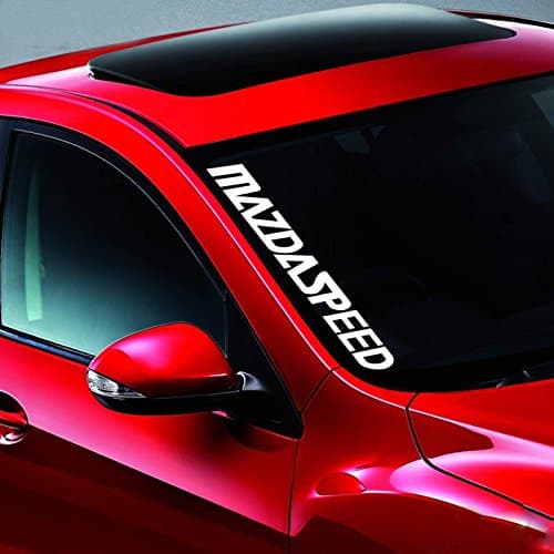 Etie Reflective Material MAZDASPEED Front Windshield Banner Side Decal Vinyl Car Stickers for MAZDA Auto Exterior Decoration Accessories