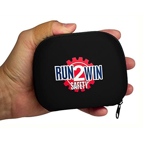 Mini First Aid Kit for Hiking & Camping, 100-Piece Small Durable Lightweight, Ideal for Travel Safety Backpacking Car Boat or Kids, Fully Stocked USA Fresh Basic Home Medical Supplies Portable (Black)