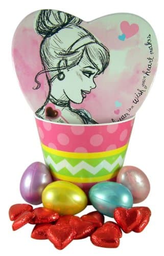 Disney Princess Easter Basket with Heart Shape Cinderella Candy Box and Chocolates