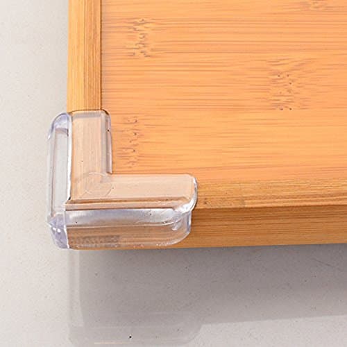 12 pcs Baby Safety Clear Corner Guards Corner Protector with 3M Adhesive L-Shaped&amp; Ball-Shaped (L-shaped, transparent)