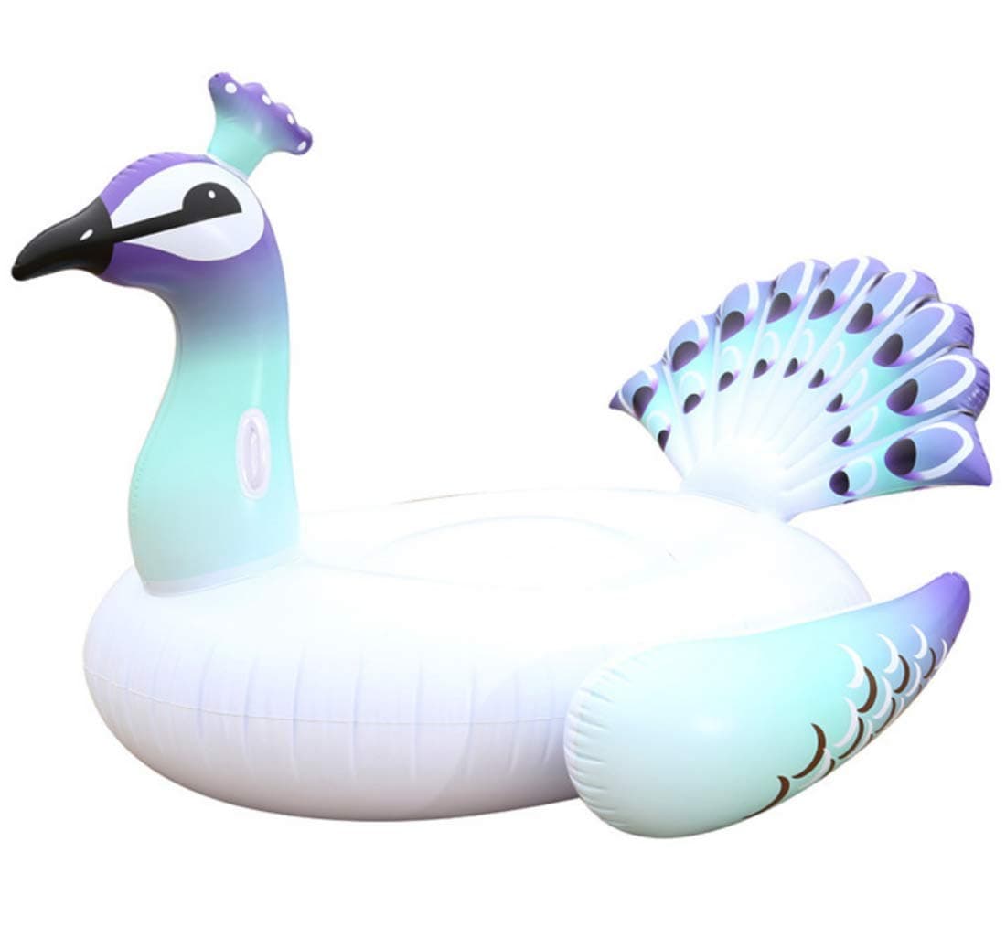 Sallypan Inflatable Peacock Float Giant Inflatable Float Beach Floaties Peacock Pool Float for Summer Pool Party Swimming floaty Raft Beach Toys for Adults and Kids 150cm