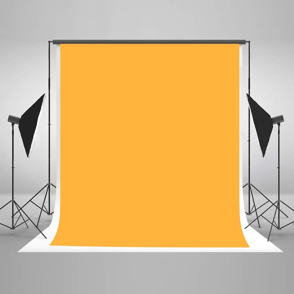 KateHome PHOTOSTUDIOS 1.5x2.2m Orange Yellow Backdrop Solid Background For Personal Photo Product Photography