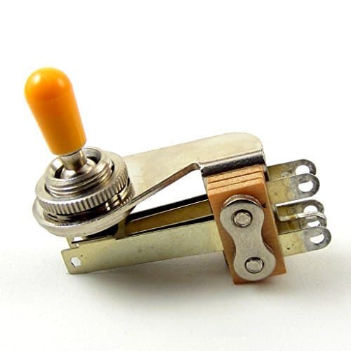 Switchcraft 3-Way Right Angle "L-Type" Toggle Switch w/ Genuine Amber Switchcraft Tip