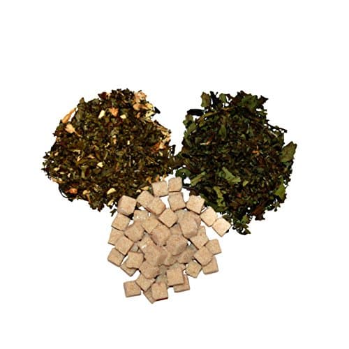 Nassim Tea Flavored Tea Combination Set - Jasmine Tea (2oz) + Dragon White Tea (2oz) + Caramel Sugar Cubes (5oz)