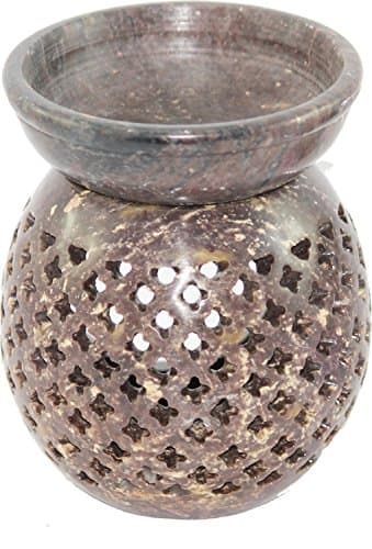 Brahmz Aroma Oil Burner Diffuser-Marble/Soapstone Diffuser Essential Oil Warmer M-1