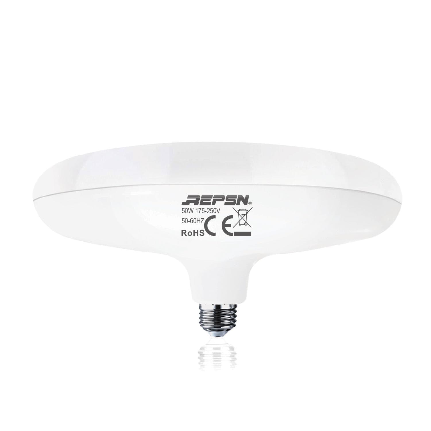REPSN® LED 25W UFO Lamp Super Bright E27 Ceiling Flat Light Bulb,Moisture & Insect Proof,1800LM 150W Incandescent Equivalent for Warehouse,Workshop,Fruit Shop,Dining Room,Bedroom (2700K Warm White) [Energy Class A++]